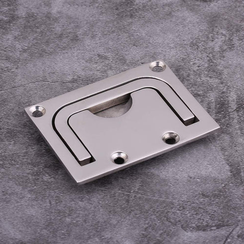Tbest Flush Ring Pull Handle, Stainless Steel Boat Flush Hatch Locker Cabinet Pull Handle for Marine Yacht Boating