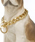 Dog Chain Collar 13/15/19MM High Polished Stainless Steel 18K Gold NK P Chain for Small Dogs