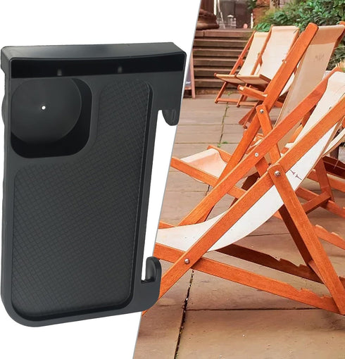 Startbuymore Functional Clip On Table for Outdoor Use Easily Attaches to Folding Chairs (Black)
