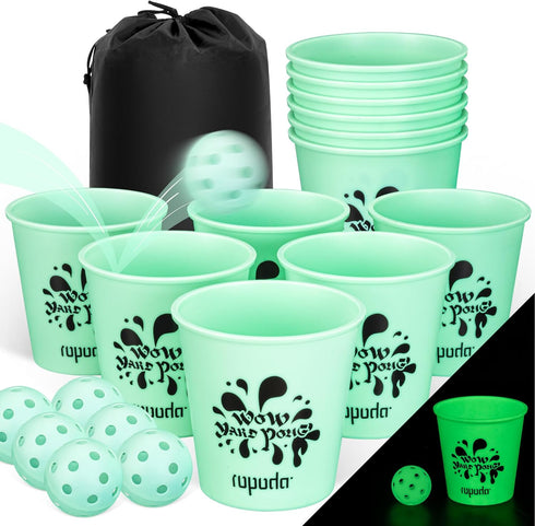 ropoda Giant Yard Pong,Yard Games with Durable Buckets and Balls - Choose