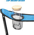 BIVVI 230 Lbs,Blue Folding Camping Chair with Arm Rest Cup Holder and Carrying Storage Bag,Small Beach Chairs