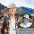 Super Wide Brim Fishing Hat - UPF 50+ Sun Safari Hat with Removable Neck Face Flap