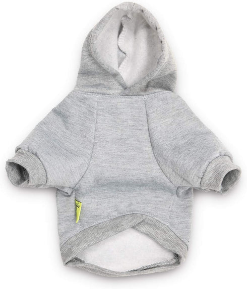 DroolingDog Small Dog Hoodie Pet Sweater T-Shirt for Small Medium Dogs, Grey Clothes for Girls