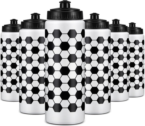Yaomiao 12 Pcs 20 oz Soccer Water Bottle for Boys, Reusable BPA Free Squeeze Bottles