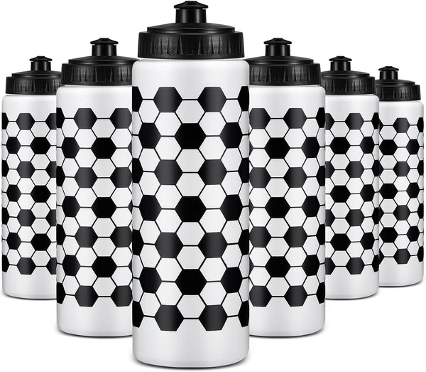 Yaomiao 12 Pcs 20 oz Soccer Water Bottle for Boys, Reusable BPA Free Squeeze Bottles
