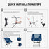 Backpacking CAMEL CROWN Camping Chair Heavy Duty Chair - Ultra-Light Folding Chair with Carry Bag, Portable Compact