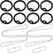 Weewooday 8 Pcs Dog Tag Silicone Silencer with 4 Stainless Steel Chain, Black Army Pet Tags Cover