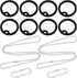Weewooday 8 Pcs Dog Tag Silicone Silencer with 4 Stainless Steel Chain, Black Army Pet Tags Cover