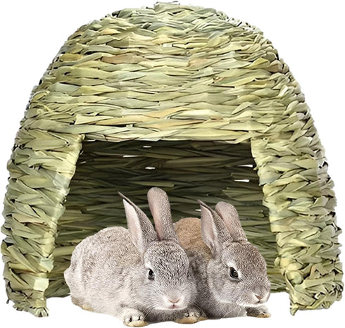Generic Eco Straw Hut Pet Grass Bed, Guinea Pig House | Organic Nesting