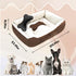Dog Bed for Small Dogs, Washable Rectangle Cat Beds with Anti-Slip Bottom for Medium Dogs and Kittens (Beige,