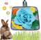 Abizoo Bunny Snuffle Mat Toy,11.8''x11.8'' Washable Skin Friendly Puzzle Fun Foraging Pad