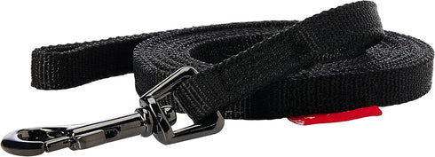 PUPPIA Two Tone Dog Lead with Comfortable Grip for Small & Medium Dogs (Black, Small)