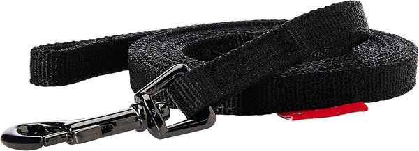 PUPPIA Two Tone Dog Lead with Comfortable Grip for Small & Medium Dogs (Black, Small)