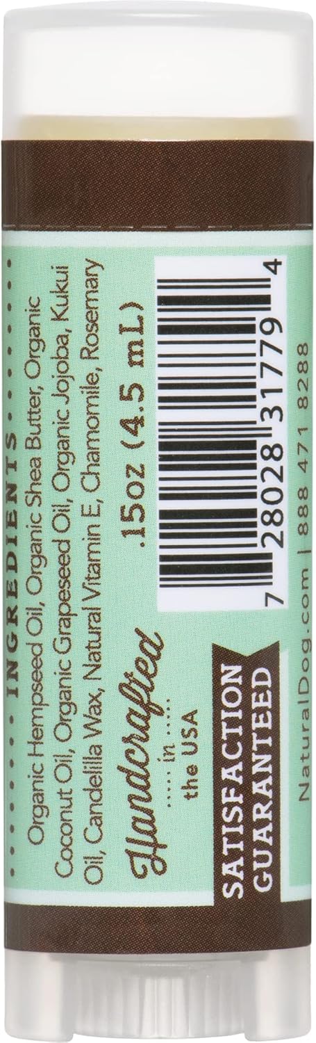 Natural Dog Company Snout Soother - Dog Nose Balm, Travel Stick, 0.15 oz. for Moisturizing & Soothing