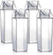 ZJRDYYK 4 PCS Milk Carton Water Bottles 17 Oz, Portable Reusable Plastic Milk