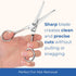 Pet Grooming Scissors Set with Round Tips for Dogs & Cats, Professional Shears for Safe Fur Trimming (Set of 2)