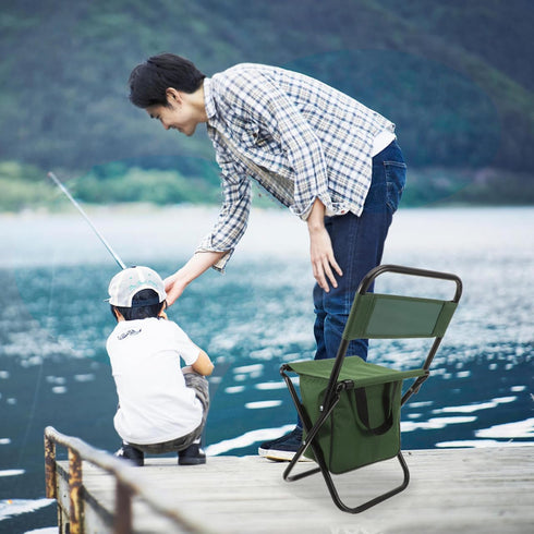 18.11X10.62X8.26 Inches Lightweight Portable Folding Chair with Storage Bag Multi-Function Compact Camping Stool