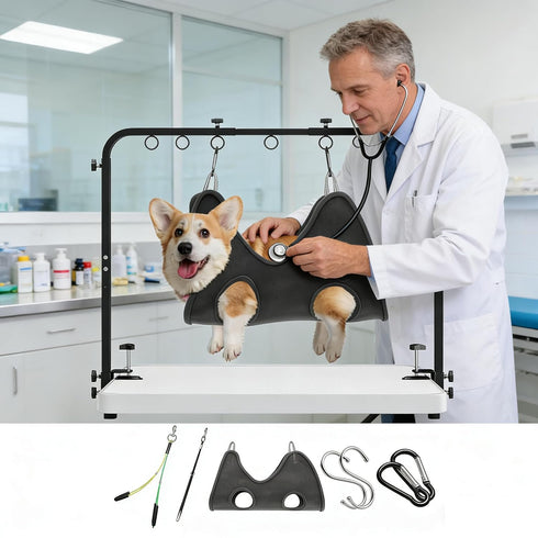 Generic Hammock 42'' 27''39'' 2.76'', Hammock 2 Trimming, Dog Grooming Table Arm with Height, Width, Clamp Fits up