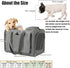 HSC PET Grey Cat Carriers Soft Small Dogs Carrier Airline Approved,Soft-Sided Pets Carrier with Large Pockets,Active