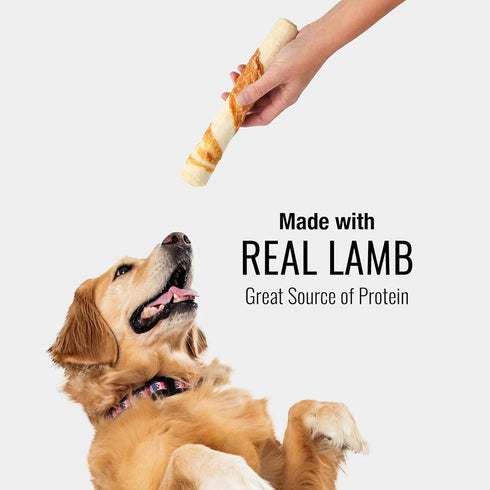 Good ‘n’ Fit Rolls with Real Lamb, 2 Large Rolls, Long-Lasting and Highly Digestible Rawhide Chews