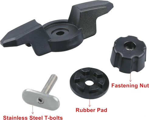 Line Cleat for Kayak Track Mount, Kayak Anchor Cleat for Rail Mount Kayak Fishing Accessories, Black, Pack of 2