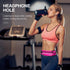 Jueachy Waterproof Running Belts for Women, Adjustable Fanny Pack Waist Pouch with Phone Holder and Headphone Port