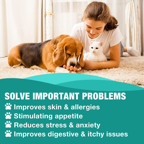 RiRywony Hemp Oil for Dogs & Cats, Pure Hemp Drops for Arthritis Pain, Anxiety Relief, Skin Health, Made in USA