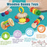 QWR 9PCS Chinchillas, Wooden Bunny Toys,Safe Rabbit & Guinea Pigs Teeth Grinding Toy for Hamsters & Small Animals