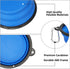 Kytely 2 Pack Large Collapsible Dog Bowl, 34oz Foldable Travel Bowls, Portable Pet Feeding Cup for Hiking, Black+Blue