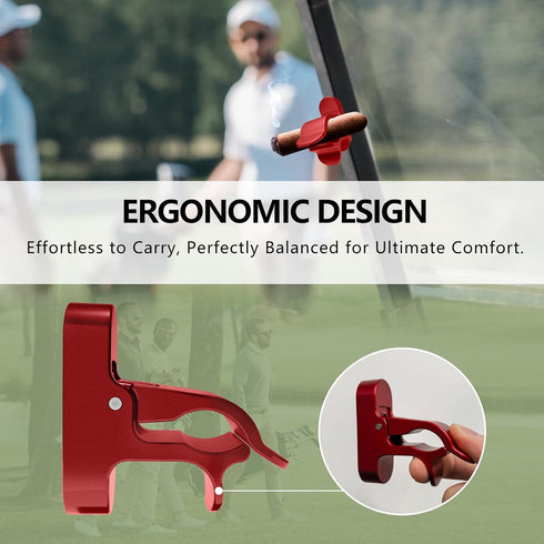 2-Pack Magnetic Golf Holder Clip for Golf Cart with Hook Design, Aluminum Alloy Golf Cart Hold with Secure Grip & Hook