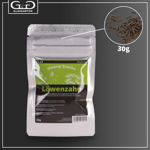 30g GlasGarten Shrimp Snacks Dandelion