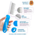 Detangling Pet Grooming Comb for Dogs & Cats, Stainless Steel Metal Teeth for Removing Tangles and Knots