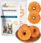 Dog Treats, Long Lasting for Large Dogs, Clean Teeth, Chicken Wrapped Rawhide Donuts, 0.5lb