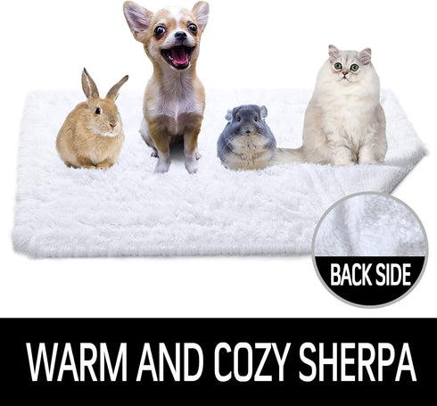 LOCHAS Luxury Fluffy Dog Blanket - Extra Soft and Warm Sherpa Fleece Pet Blankets for Dogs Cats - Plush Furry Faux Fur