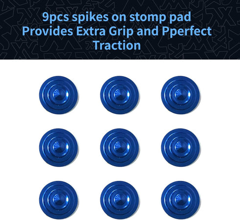 XCMAN 4 Layer-Cone Studs Aluminum Snowboard Stomp Pad Dia 7.87 Inch - 9pcs