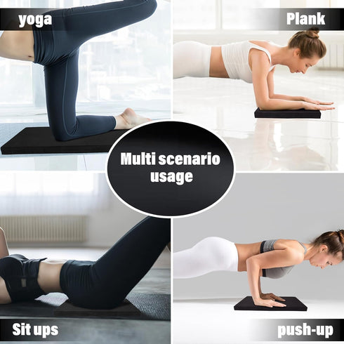 Yoga Knee Pad Cushion, Thick Non-Slip Kneeling Pads for Knees, Wrists Elbows, Earth-Friendly for Yoga, Pilates, Floor