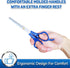 PET MAGASIN Professional Thinning Shears, Pet Thinning Scissors with Toothed Blade, Blue Grooming Tool