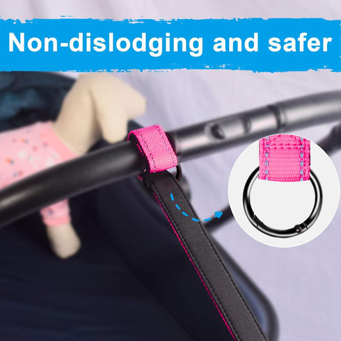 PetBonus Short Dog Leash, Reflective Design with Adjustable Soft Padded Handle for Retractable Leash, Pink 1 Pack