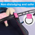 PetBonus Short Dog Leash, Reflective Design with Adjustable Soft Padded Handle for Retractable Leash, Pink 1 Pack