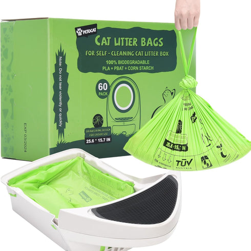 Biodegradable Cat Litter Liner Bags Compatible with LR 3, 4 and Most
