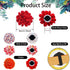 Dog Collar with 55 Pieces Multi Color Floral Charms, Flower Bow Ties for Puppy Dogs and Cats
