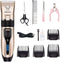 Dog Grooming Kit Clippers, Low Noise Electric Quiet Rechargeable Cordless Trimmers for Dogs, Cats, and Other Pets