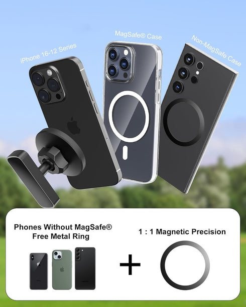 NINEFATICS 12-17, 20X N52 Magnetic Golf Cart Phone Holder, Phone Mount Compatible with MagSafe iPhone Dual Magnets