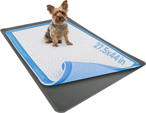 Skywin Pee Pad Holder Tray | 27.5 x 44 Inches | Easy to Clean and Store Pee Pad Holder for Dogs, No Spill