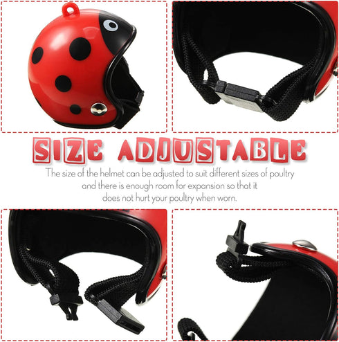 Skylety 8 Pieces Hens Helmet, Chicken Pet Safety Helmet, Funny Bird Hens Hat Headwear for Small Pets (Animal,