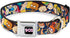 Dog Collar Seatbelt Buckle Nick 90s Rewind - Navy Blue, 11 to 17 Inches, 1.0 Inch Wide