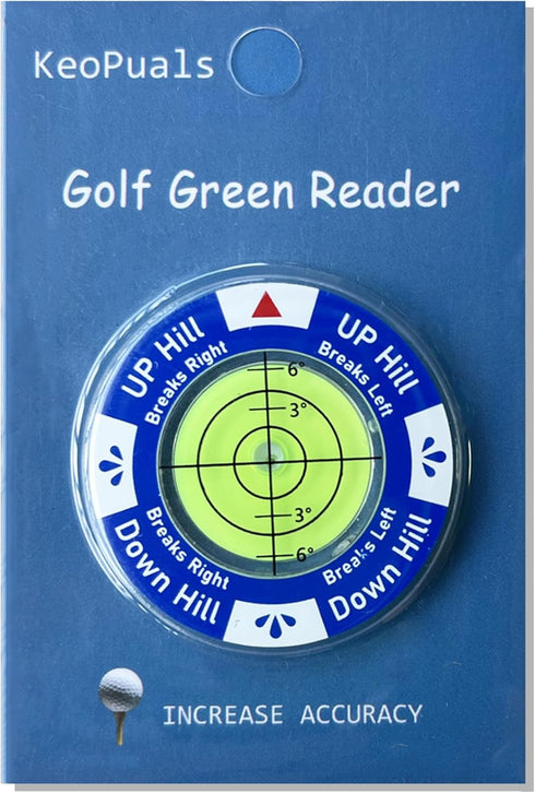 Golf Green Reader, Golf Ball Marker with Level for Putting Green Reading Aid, Improve Your Putting Game