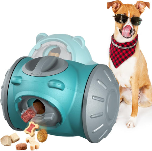 Zamzam Interactive Dog Treat Dispenser Toy with Slow Feeding Enriching Play, Food