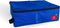 Portable 2-in-1 Double Pet Kennel/Shelter, Black/Royal Blue Fabric, 20"x20"x39", Car Seat-Belt Fixture Included