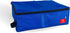 Portable 2-in-1 Double Pet Kennel/Shelter, Black/Royal Blue Fabric, 20"x20"x39", Car Seat-Belt Fixture Included